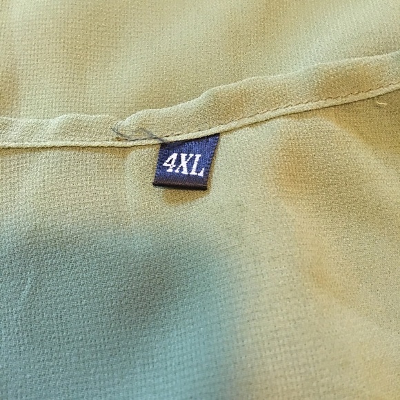 Lightly sheer duster, kimono open front long sleeve Sz 4X. Sweeping and flowy - Picture 7 of 10